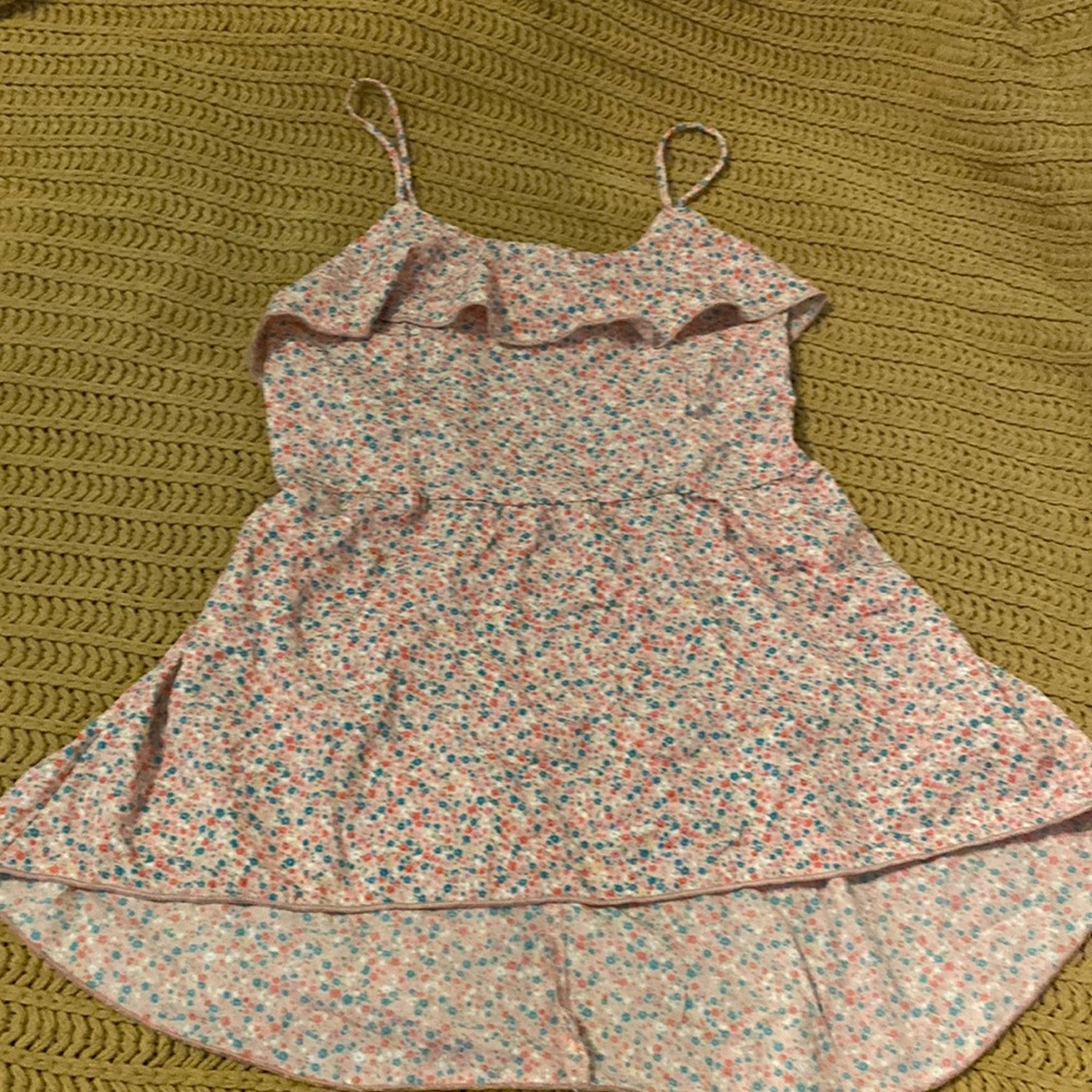 High Low Spaghetti Strap Floral Top